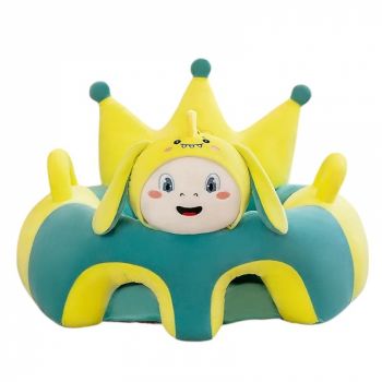 Fotoliu bebe cu spatar si suport de picioare Royal Crown Happy Dino Baby, verde Fotoliu bebe cu spatar si suport de picioare Royal Crown Happy Dino Baby, verde