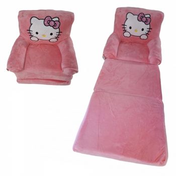 Fotoliu Hello Kitty, cu 3 placi, Extensibil la 115 cm Fotoliu Hello Kitty, cu 3 placi, Extensibil la 115 cm