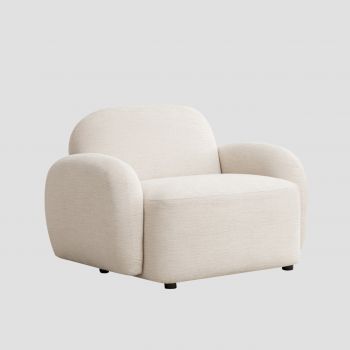 Fotoliu Helmi, Homla, 108x87x73 cm, MDF/metal/poliester, ecru Fotoliu Helmi, Homla, 108x87x73 cm, MDF/metal/poliester, ecru