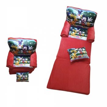 Fotoliu si perna Clubul lui Mickey Mouse, cu 3 placi, Extensibil la 115 cm Fotoliu si perna Clubul lui Mickey Mouse, cu 3 placi, Extensibil la 115 cm