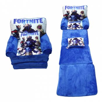 Fotoliu si perna Fortnite, cu 4 placi, Extensibil la 150 cm Fotoliu si perna Fortnite, cu 4 placi, Extensibil la 150 cm