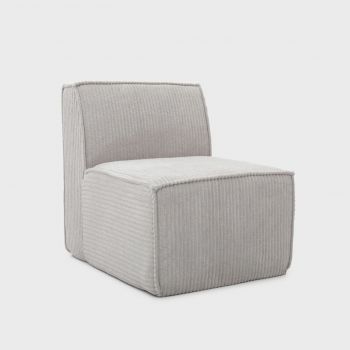 Fotoliu modular Likke, Homla, 88x73x73 cm, catifea din poliester, gri deschis Fotoliu modular Likke, Homla, 88x73x73 cm, catifea din poliester, gri deschis