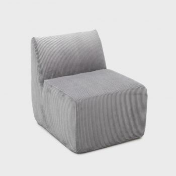 Fotoliu modular Svela, Homla, 80x59.5x62 cm, catifea din poliester, gri Fotoliu modular Svela, Homla, 80x59.5x62 cm, catifea din poliester, gri