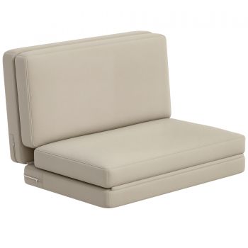 HOMCOM 2-in-1 canapea relaxanta pliabila, saltea pentru oaspeti, separabila, latime de 120 cm, Bej | Aosom Romania HOMCOM 2-in-1 canapea relaxanta pliabila, saltea pentru oaspeti, separabila, latime de 120 cm, Bej | Aosom Romania