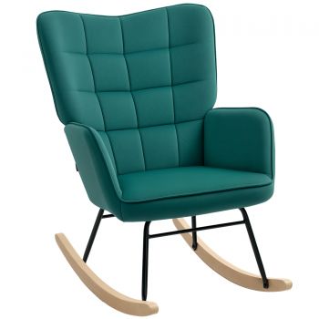 HOMCOM Fotoliu cu leagăn rocking chair acoperiș din catifea structură din oțel 71 x 98 x 101 cm Verde | Aosom Romania HOMCOM Fotoliu cu leagăn rocking chair acoperiș din catifea structură din oțel 71 x 98 x 101 cm Verde | Aosom Romania