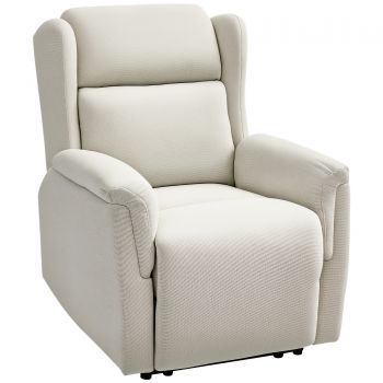 HOMCOM Fotoliu de relaxare, Fotoliu capitonat reglabil cu suport pentru picioare, înclinare 160°, Aspect de in, asamblare rapidă, Bej | Aosom Romania HOMCOM Fotoliu de relaxare, Fotoliu capitonat reglabil cu suport pentru picioare, înclinare 160°, Aspect de in, asamblare rapidă, Bej | Aosom Romania