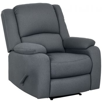HOMCOM Fotoliu de relaxare, funcție de culcare și suport de picioare, reglabil, până la 150 kg, cadru din oțel, 90 x 96 x 98 cm, Gri | Aosom Romania HOMCOM Fotoliu de relaxare, funcție de culcare și suport de picioare, reglabil, până la 150 kg, cadru din oțel, 90 x 96 x 98 cm, Gri | Aosom Romania