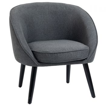 HOMCOM Fotoliu Modern cu Huse Detasabile, Gri | Aosom Romania HOMCOM Fotoliu Modern cu Huse Detasabile, Gri | Aosom Romania