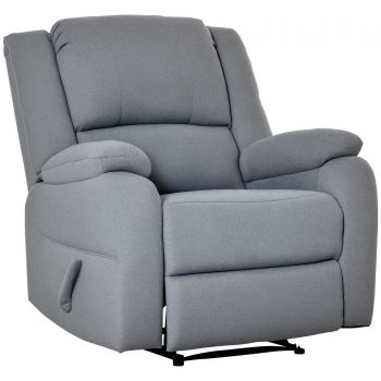 HOMCOM Relaxsessel Manual Fotoliu de televizor cu funcție de întindere, aspect de in, fotoliu TV cu mâner lateral, suport de picioare, capacitate de încărcare de până la 150 kg, pentru sufragerie, Gri deschis | Aosom Romania HOMCOM Relaxsessel Manual Fotoliu de televizor cu funcție de întindere, aspect de in, fotoliu TV cu mâner lateral, suport de picioare, capacitate de încărcare de până la 150 kg, pentru sufragerie, Gri deschis | Aosom Romania